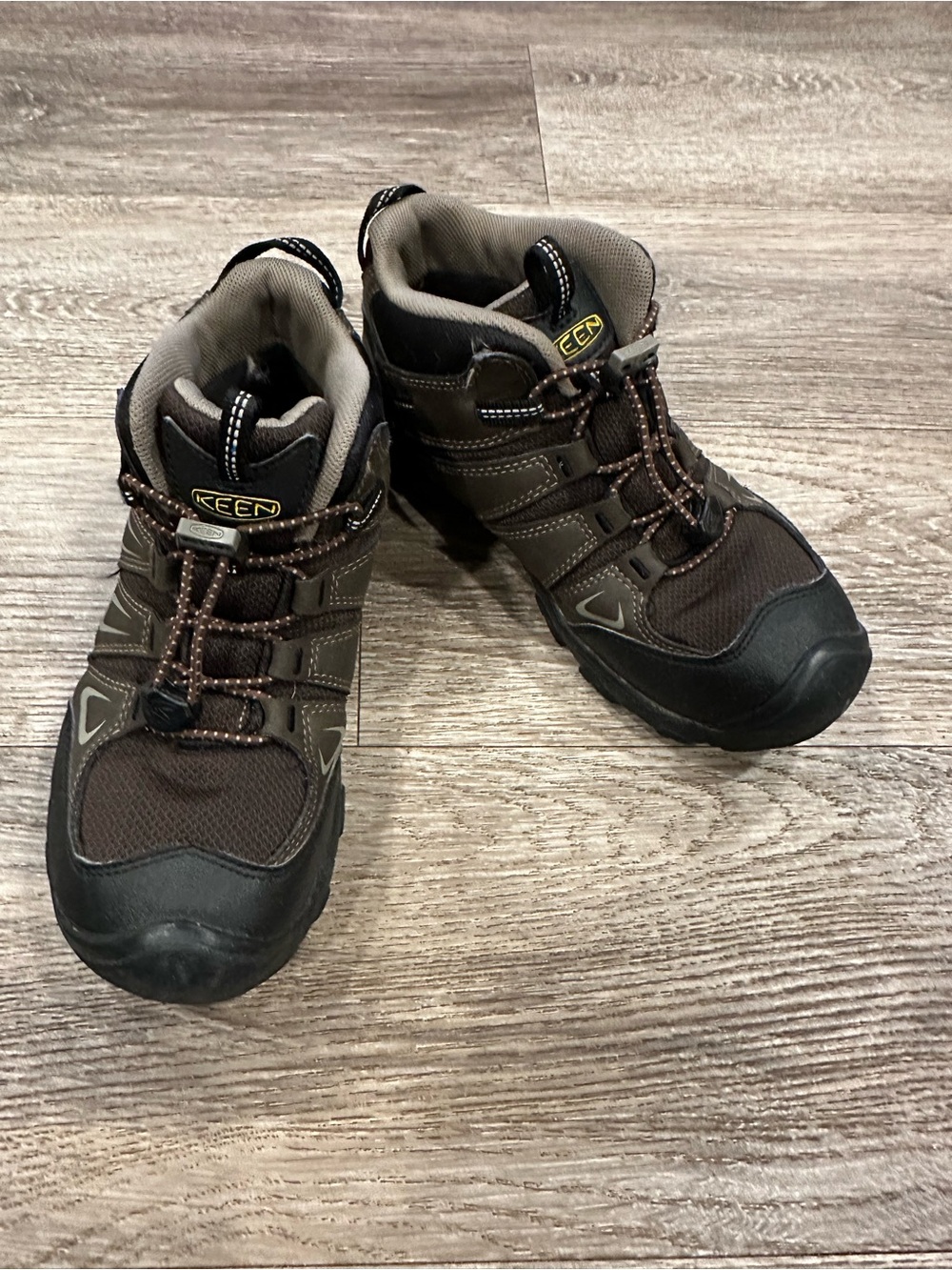 Keen Brown and Black Kids Mid-Top Hiking Boots